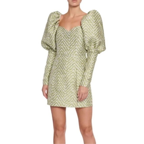 Rotate Birger Christensen Oksana Puff-Sleeve
Jacquard Cocktail Dress US 10 - Picture 1 of 13